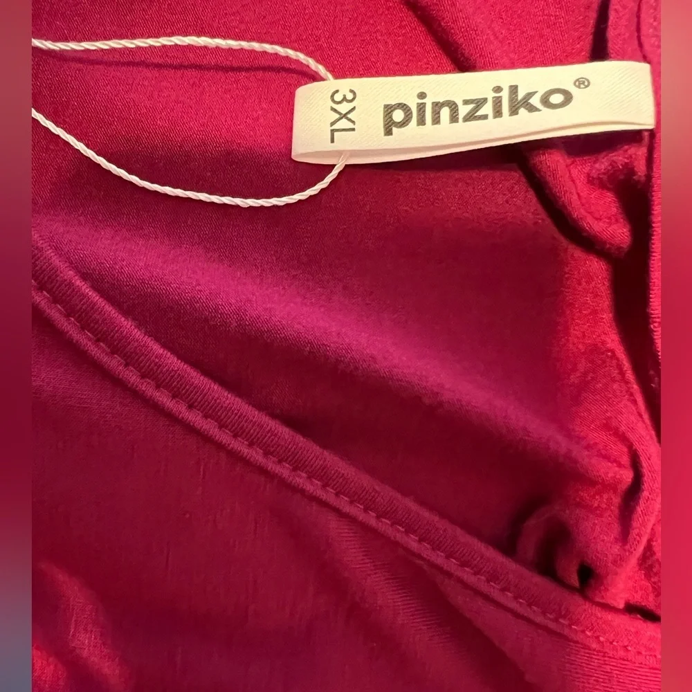 Pinziko NWOT Swimsuit Coverup Women’s Size 3XL Pink Fringe Hem - Picture 5 of 8